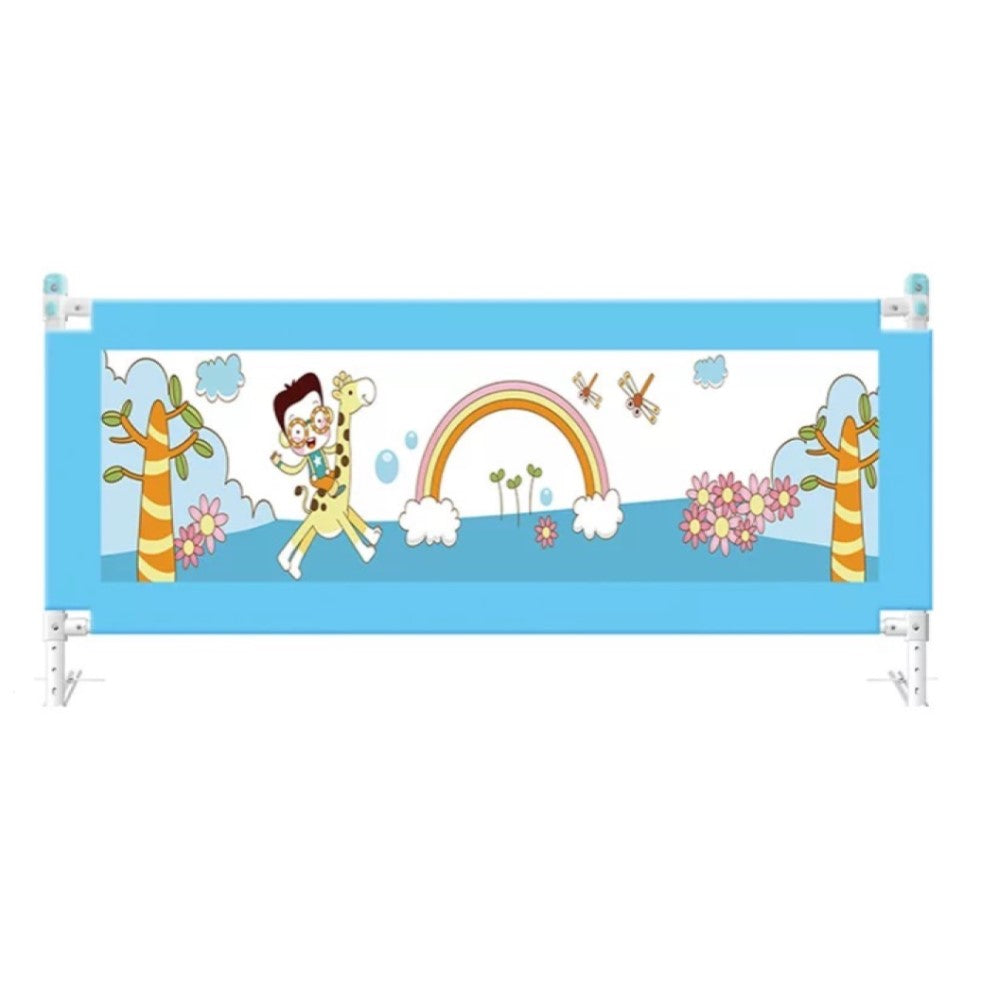 Baranda De Cama Seguridad Bebe Plegable 180cm Celeste