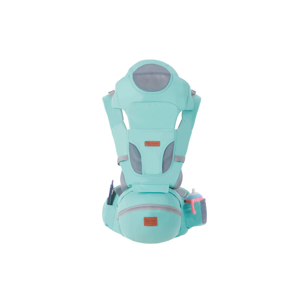 Portabebés Ergonómico Con Soporte Y Bolso Celeste