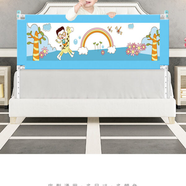 Baranda De Cama Seguridad Bebe Plegable 180cm Celeste