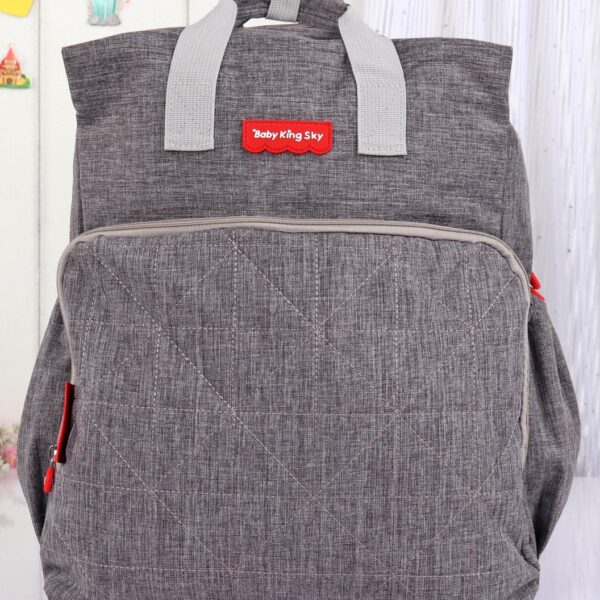Mochila Pañalera Bebé Bolso Maternal Elegante Gris