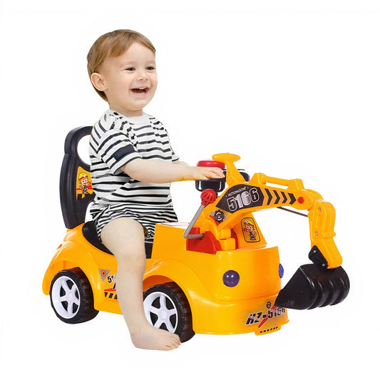 Correpasillos Andador Excavadora Luces Y Sonidos Amarillo