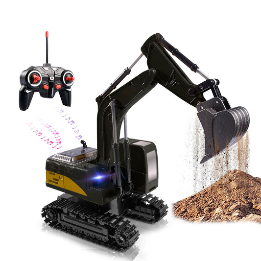 Camión Excavadora Con Luces Sonido Y Batería Recargable