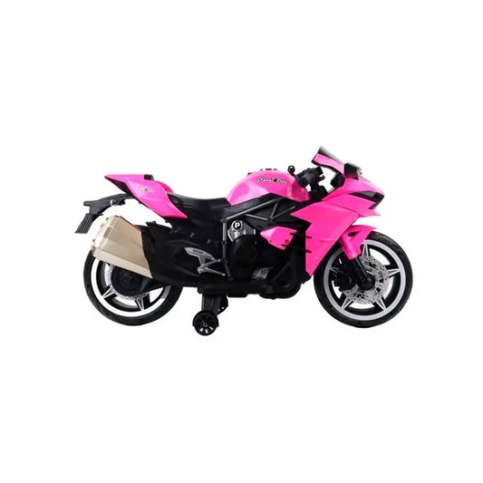 Moto Eléctrica Niños Alta Gama Luces Led y Sonido Rosado