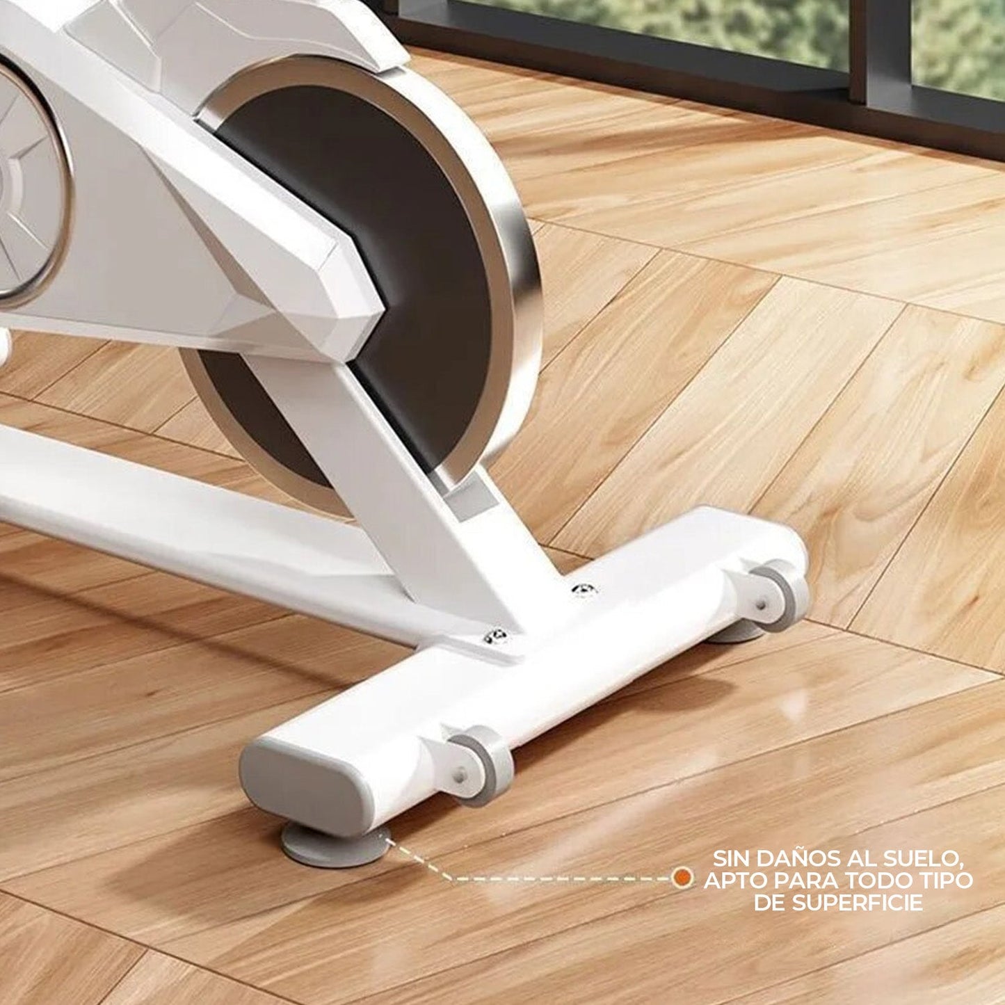 Bicicleta Spinning Pro Sport 6 kg Disco Inercia Resistencia Ajustable LCD Pedales Aluminio