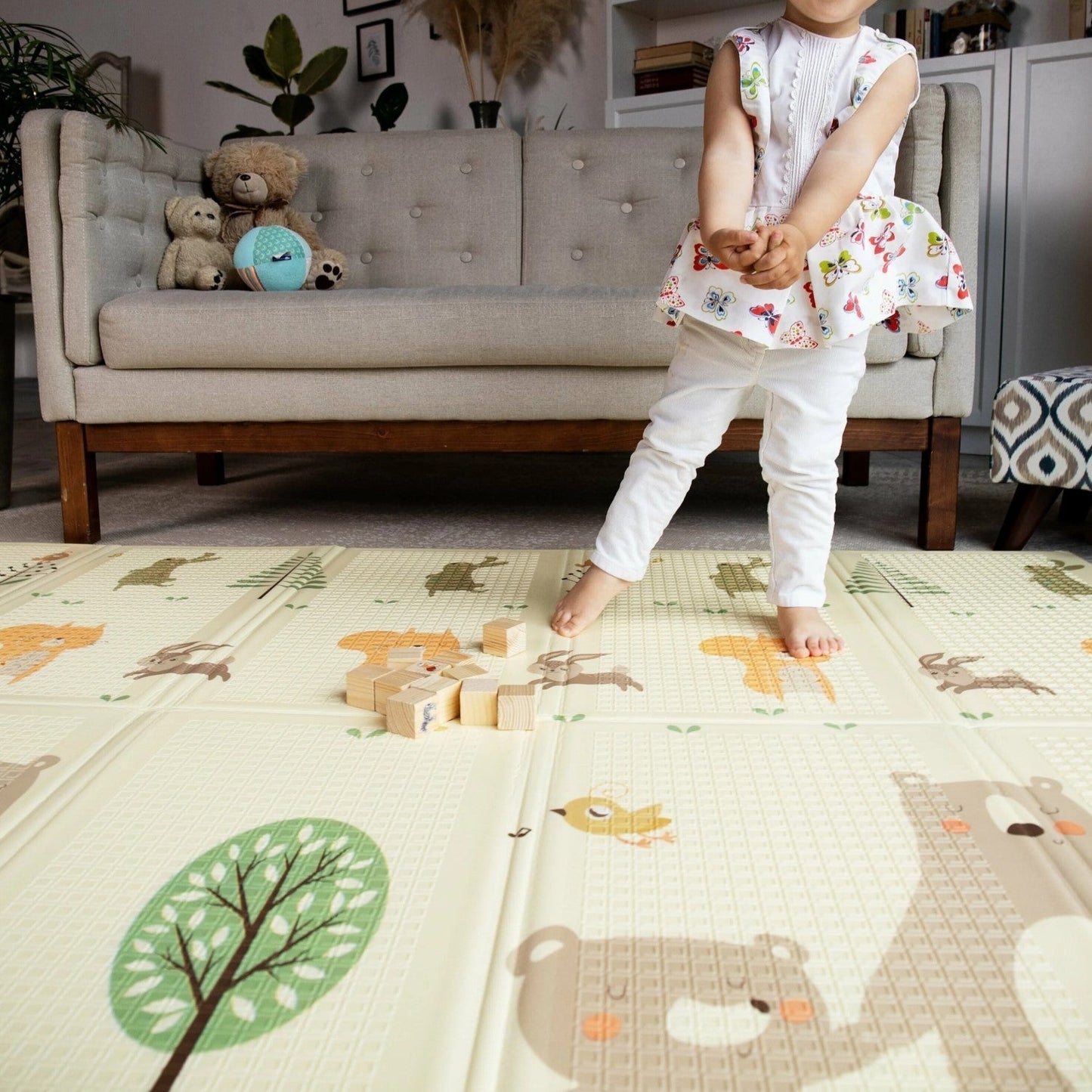 Alfombra Antigolpes Plegable Osito