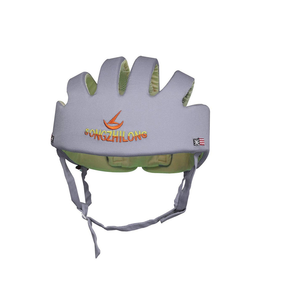 Casco Protección Seguridad Bebe Antigolpes Gateo Gris