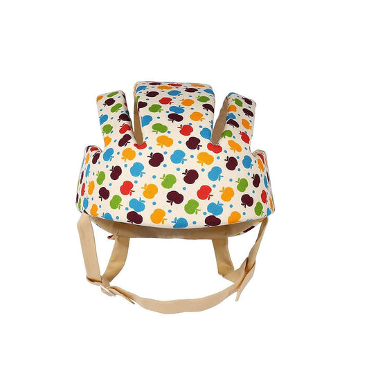Casco Antigolpes Bebe Gateo Beige EVA Algodon Ajustable Velcro 6-24 Meses