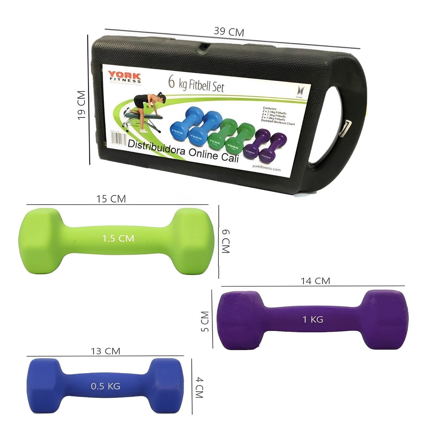Set de Mancuernas 6 Kg