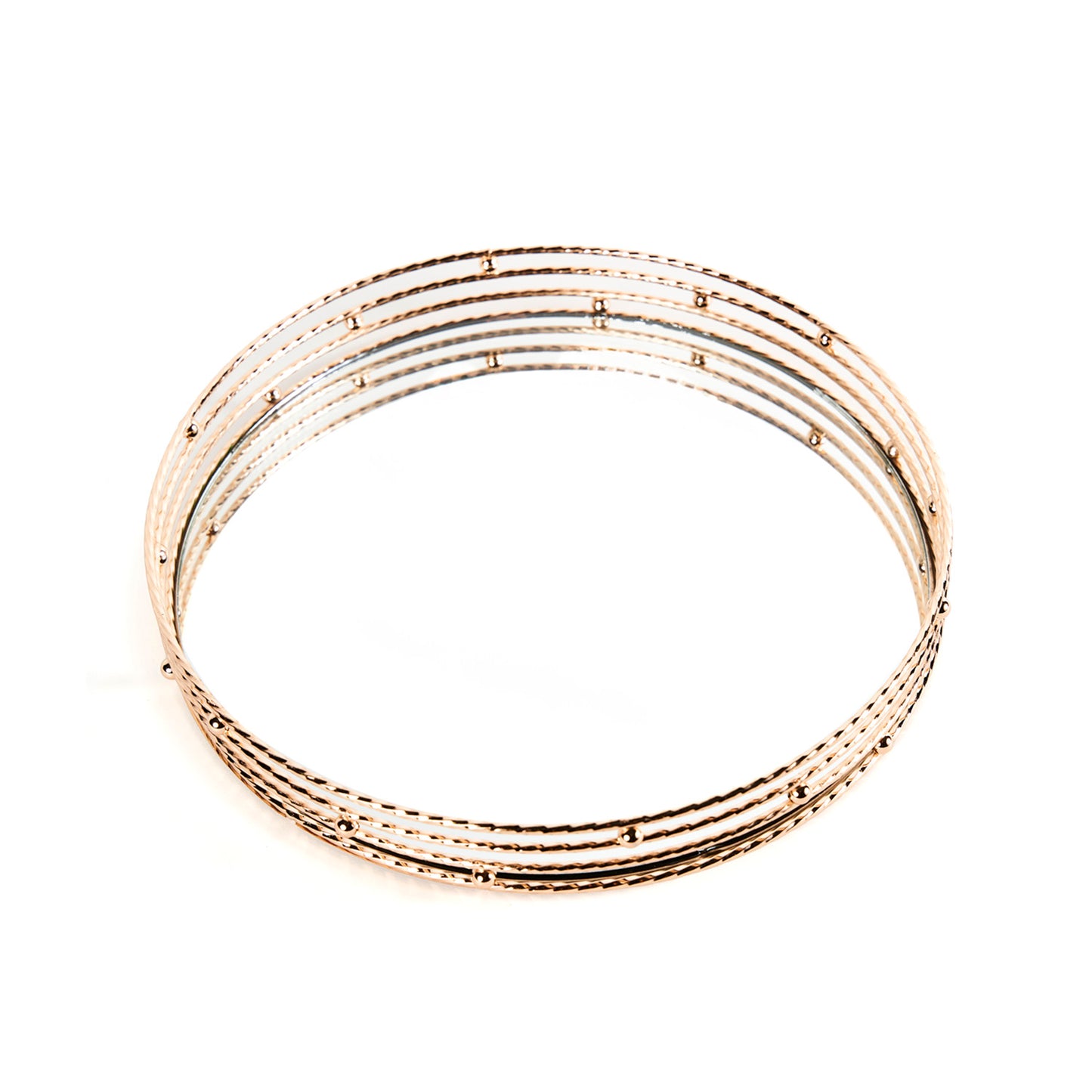 Bandeja Decorativa Circular Golden 28 Cm