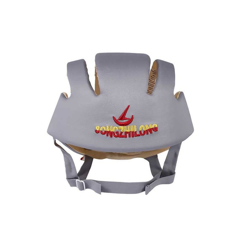 Casco Protección Seguridad Bebe Antigolpes Gateo Gris