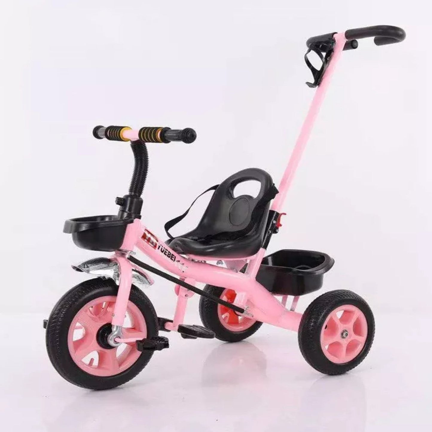 Coche Triciclo 4 En 1 Rosado Infantil