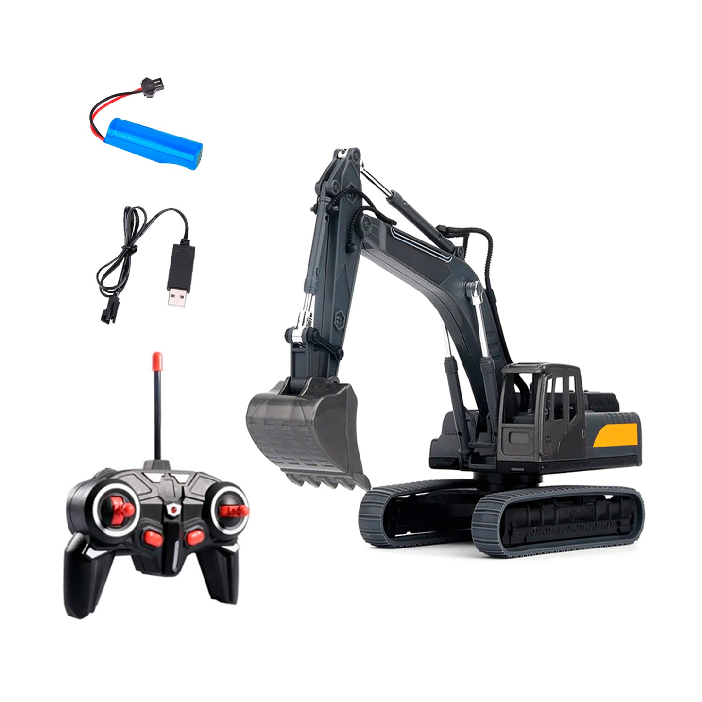 Camión Excavadora Con Luces Sonido Y Batería Recargable