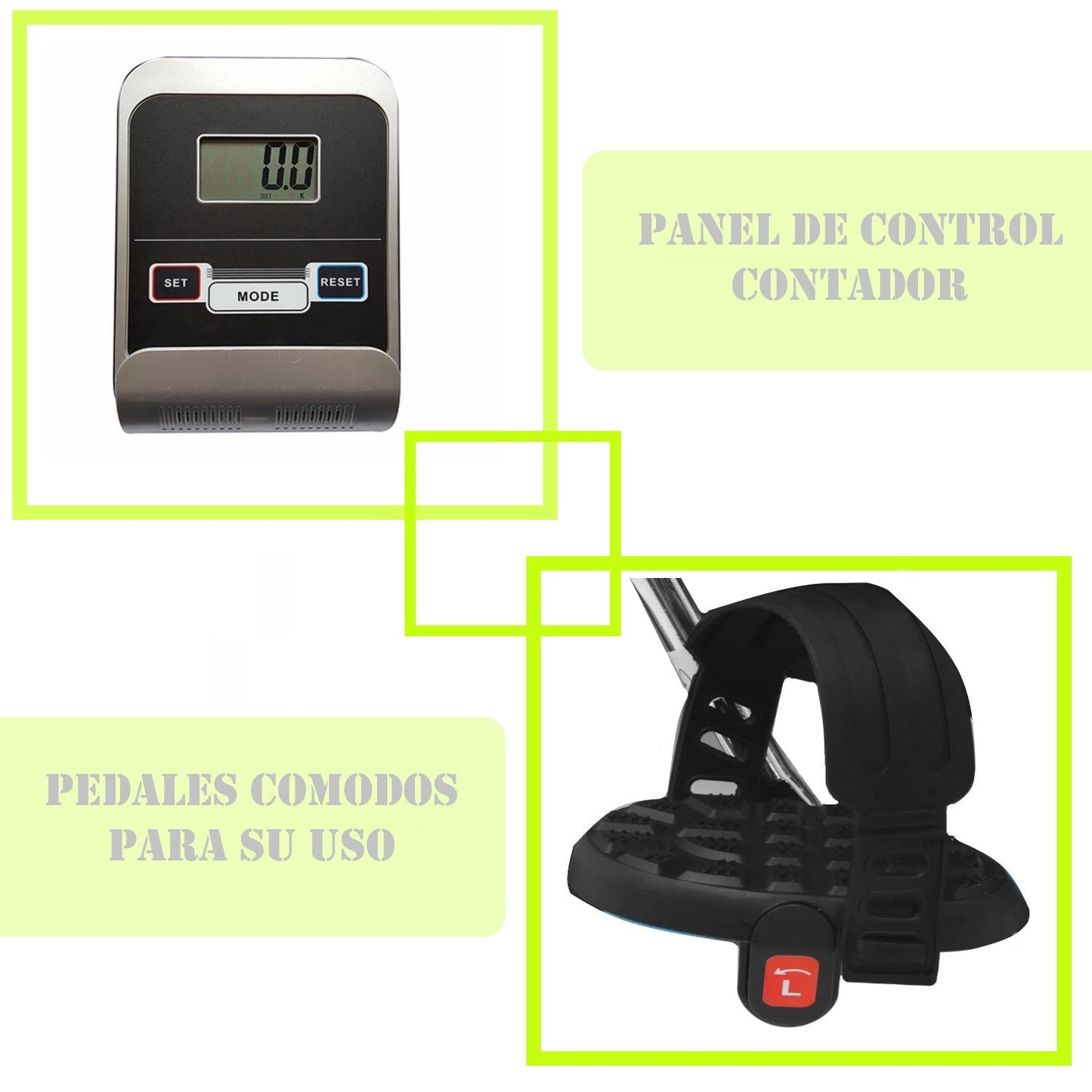 Bicicleta Eliptica Recostada Profesional DS6300 con Asiento 8 Niveles Resistencia LCD 120 kg