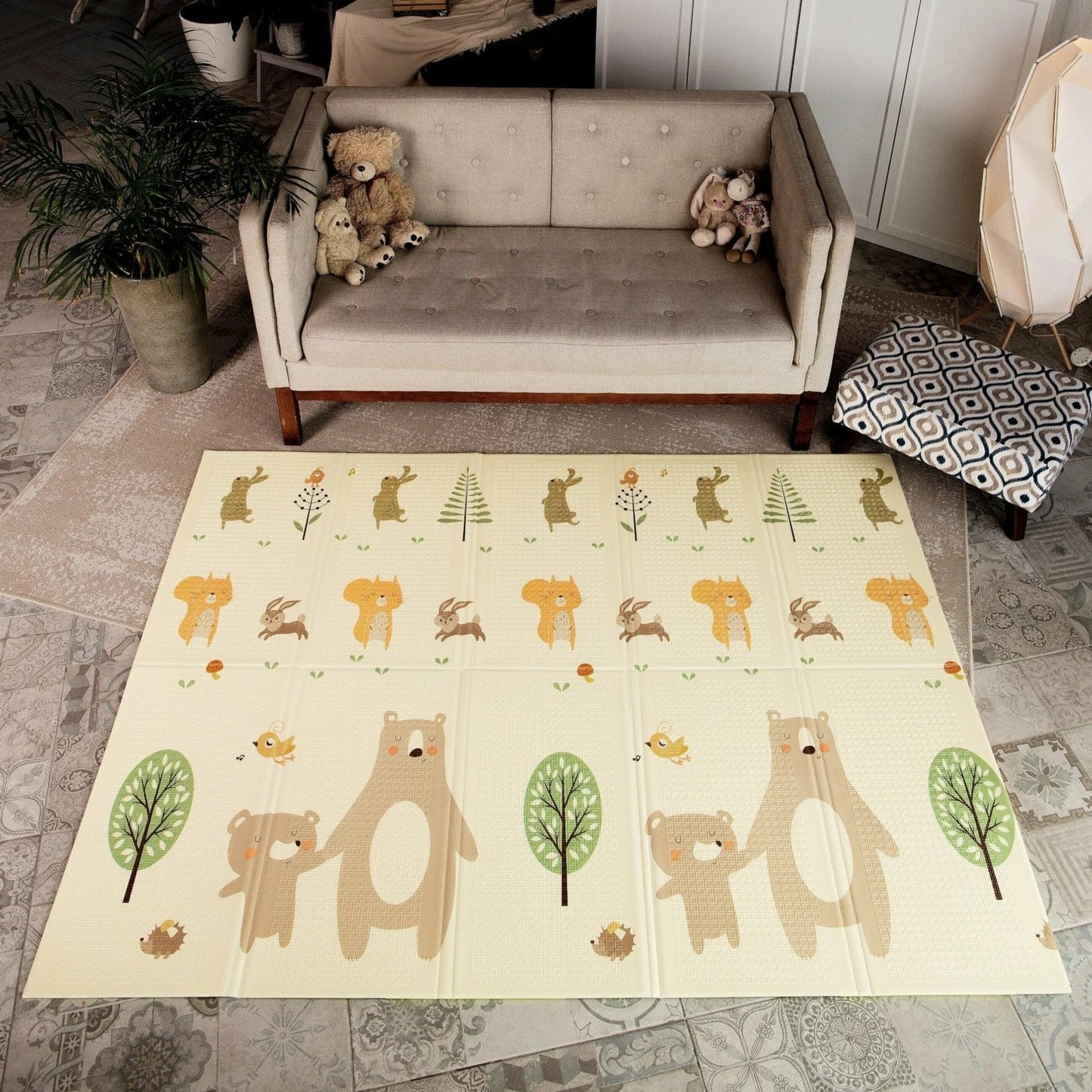 Alfombra Antigolpes Plegable Osito