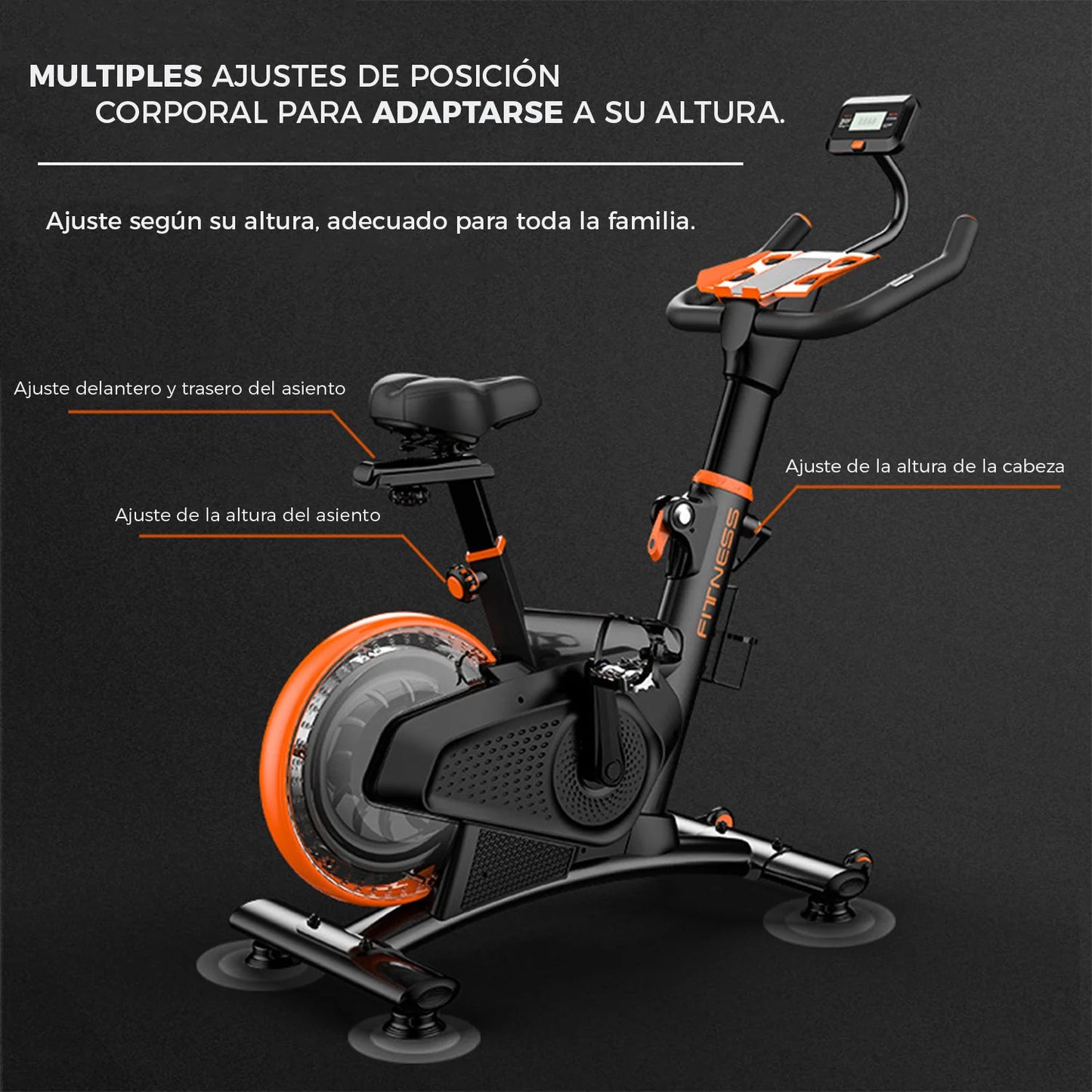 Bicicleta Spinning Magnetica Profesional K12 8 KG