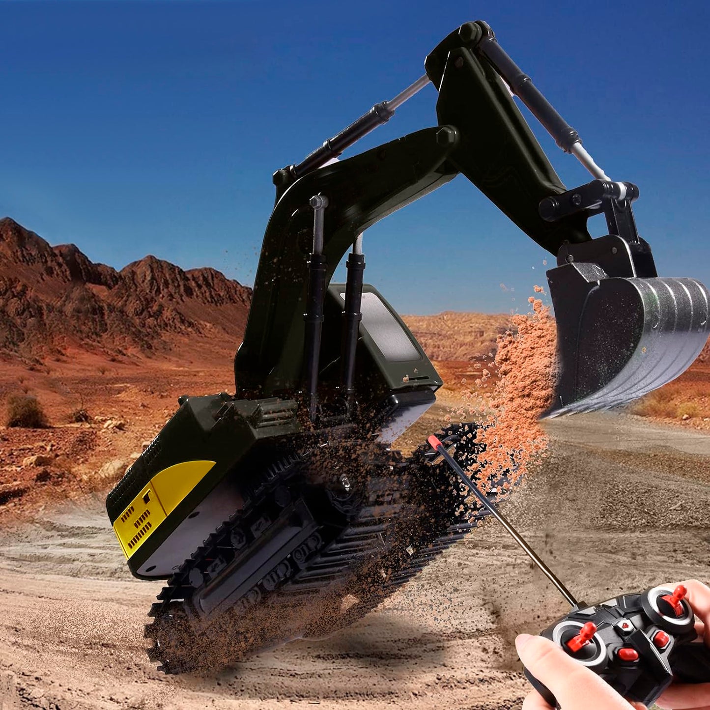 Camión Excavadora Con Luces Sonido Y Batería Recargable