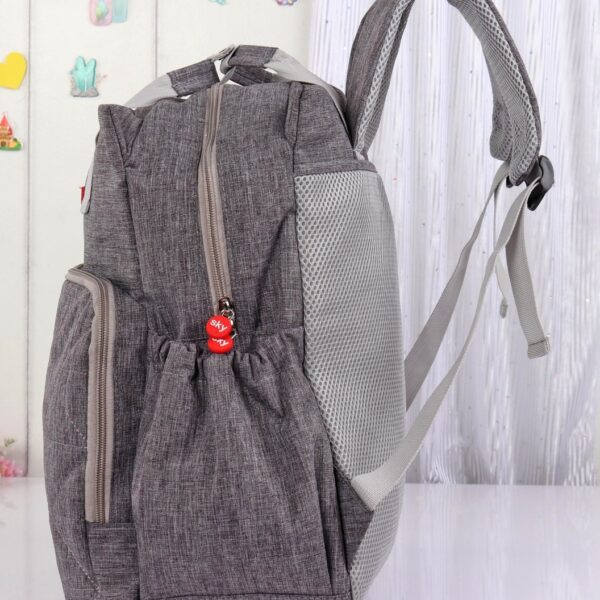 Mochila Pañalera Bebé Bolso Maternal Elegante Gris
