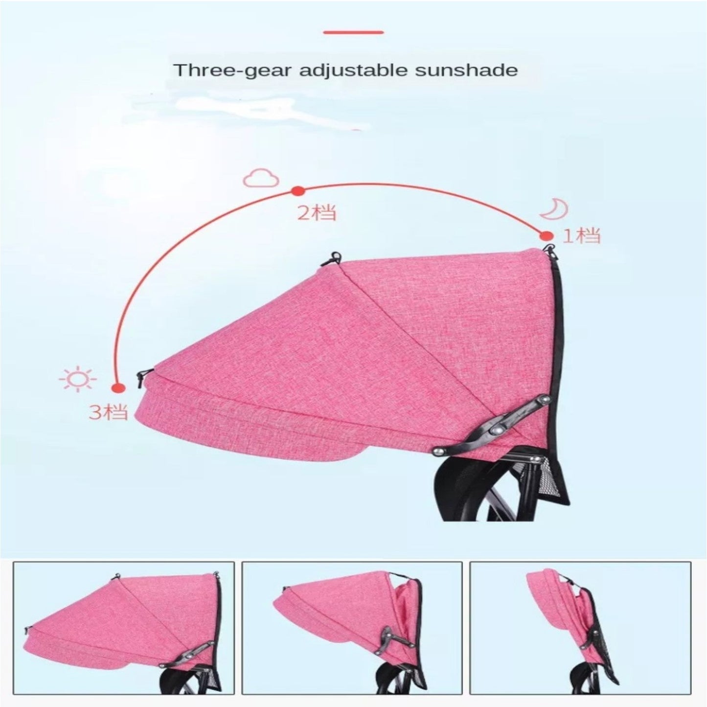 Coche Triciclo 4 En 1 Rosado Infantil