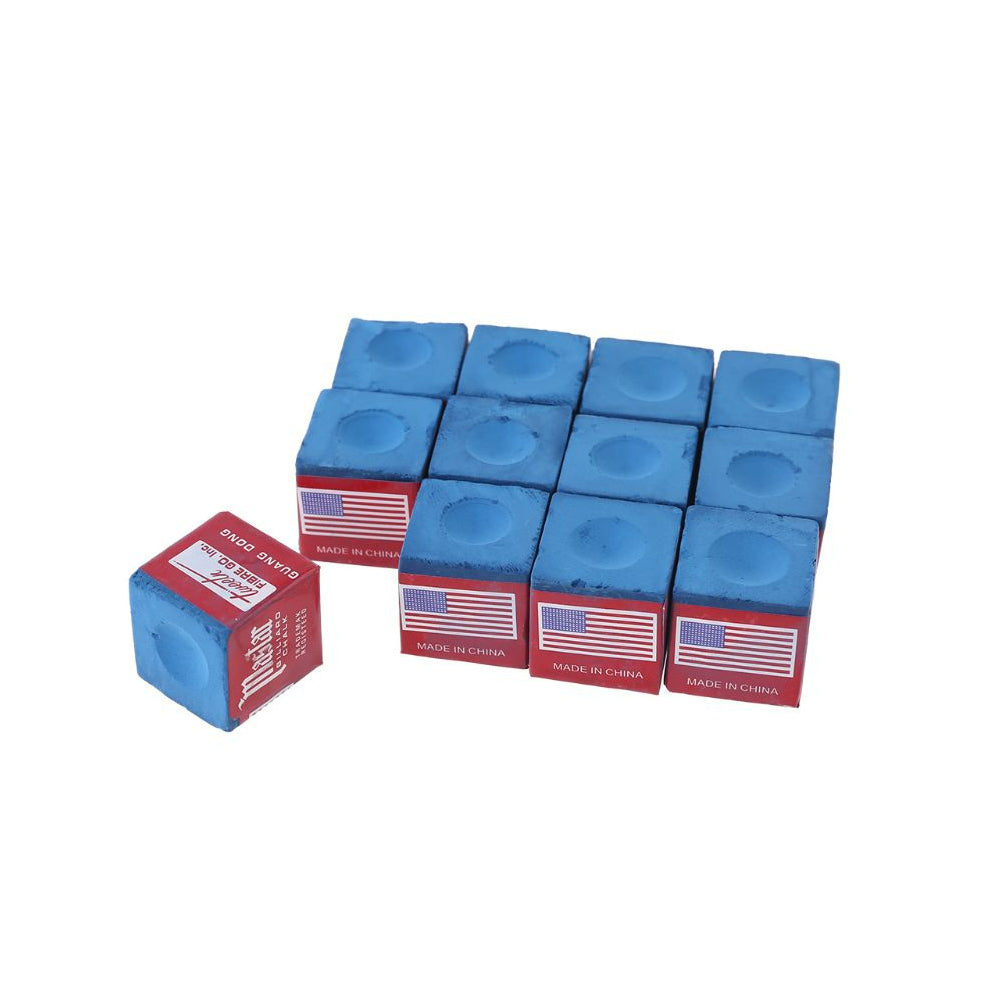 Set 12 Tizas Pool Billar Verde Estandar Alta Densidad Adherencia Perfecta Taco 9mm 10mm