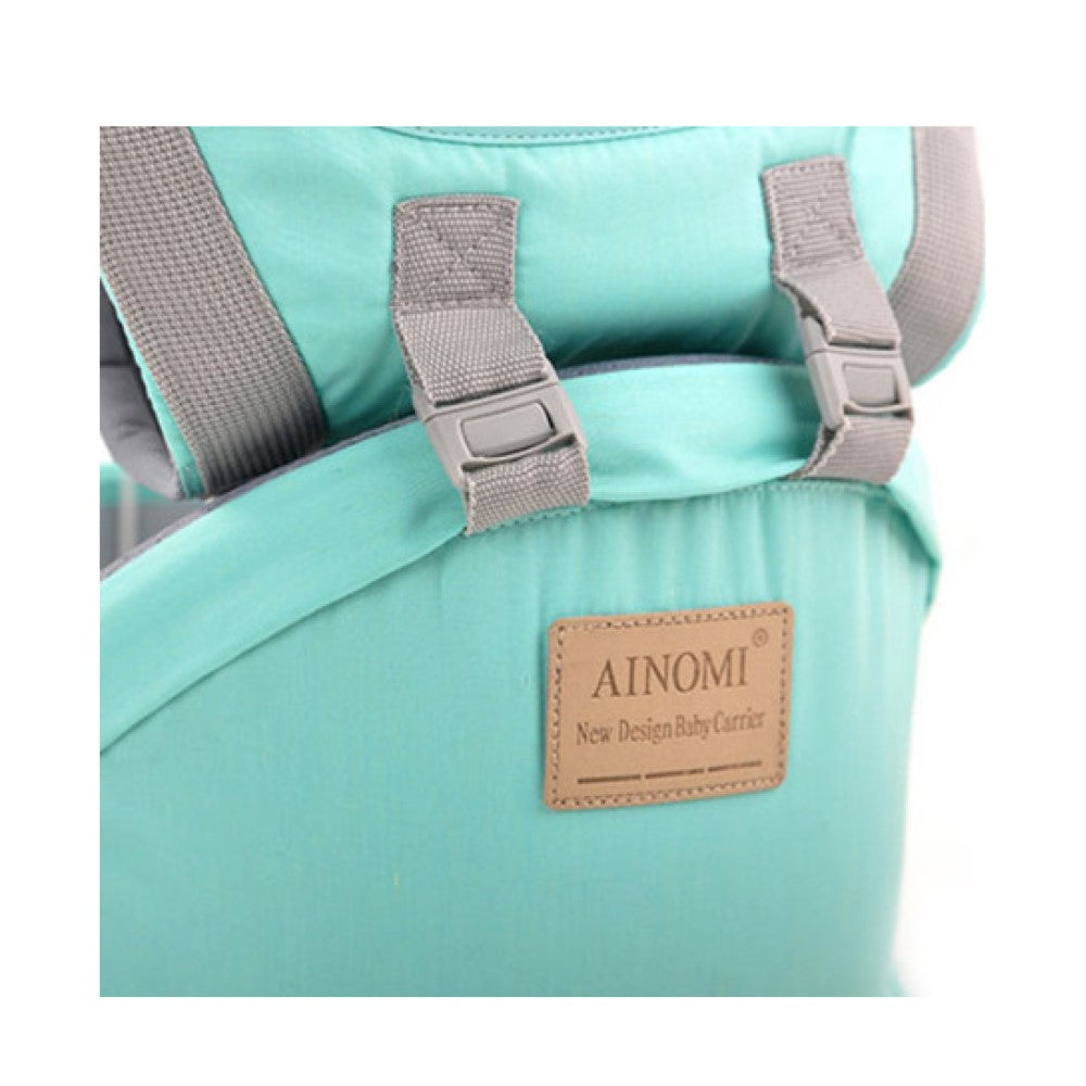 Portabebés Ergonómico Con Soporte Y Bolso Celeste
