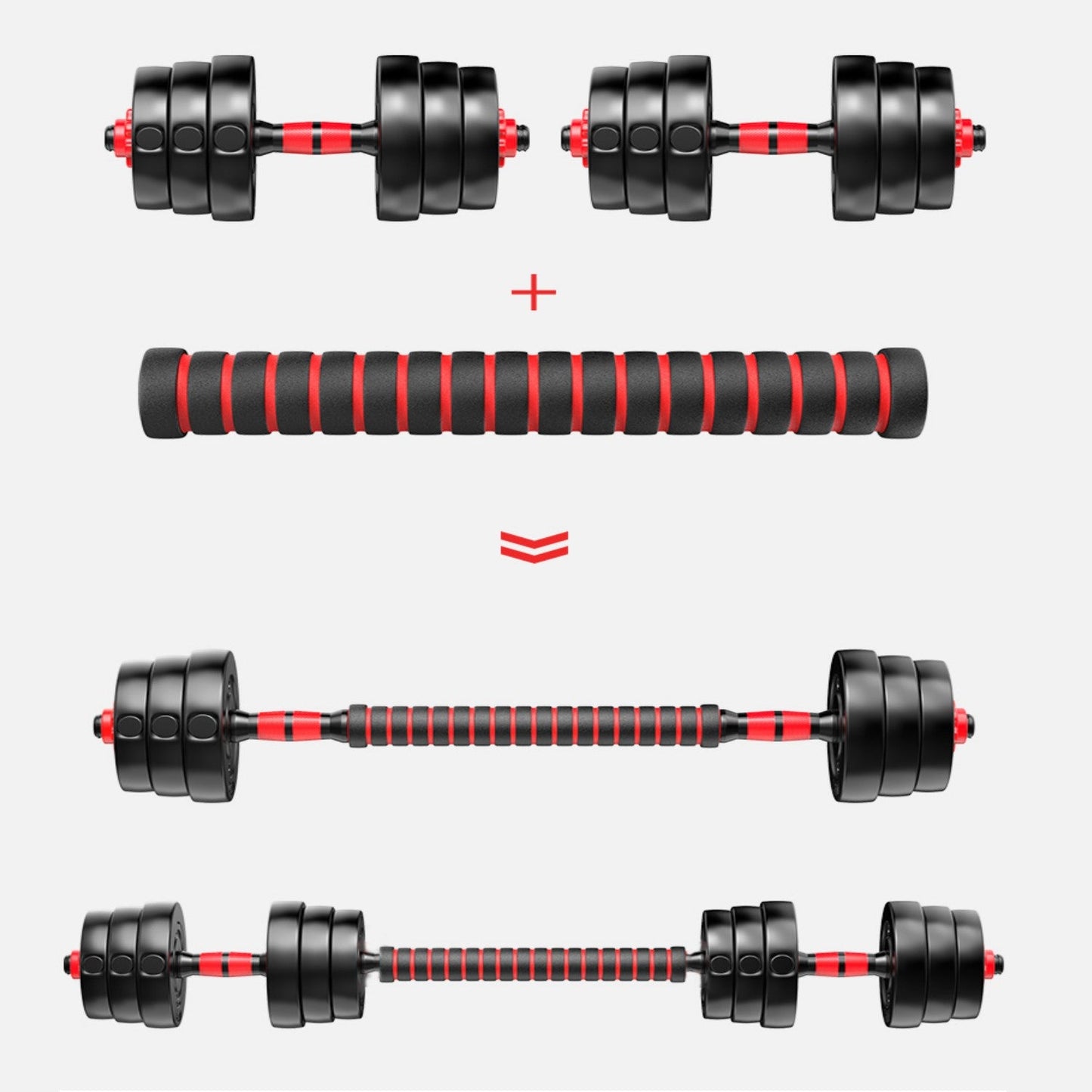 Set de Mancuernas 10 kg mas unión