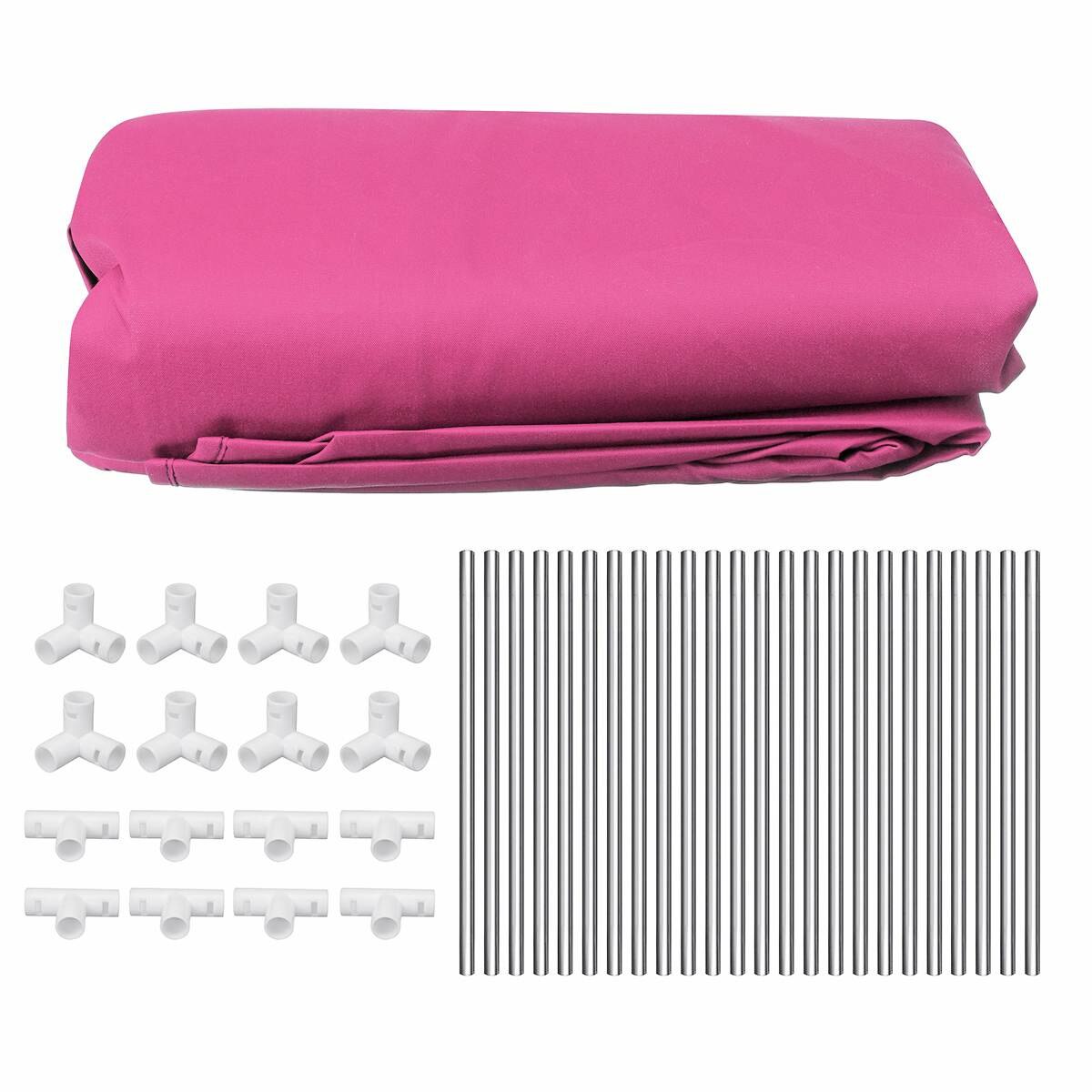 Corral Seguridad Bebes Con Aro De Basket + Pelotas de regalo, 128cm Rosado