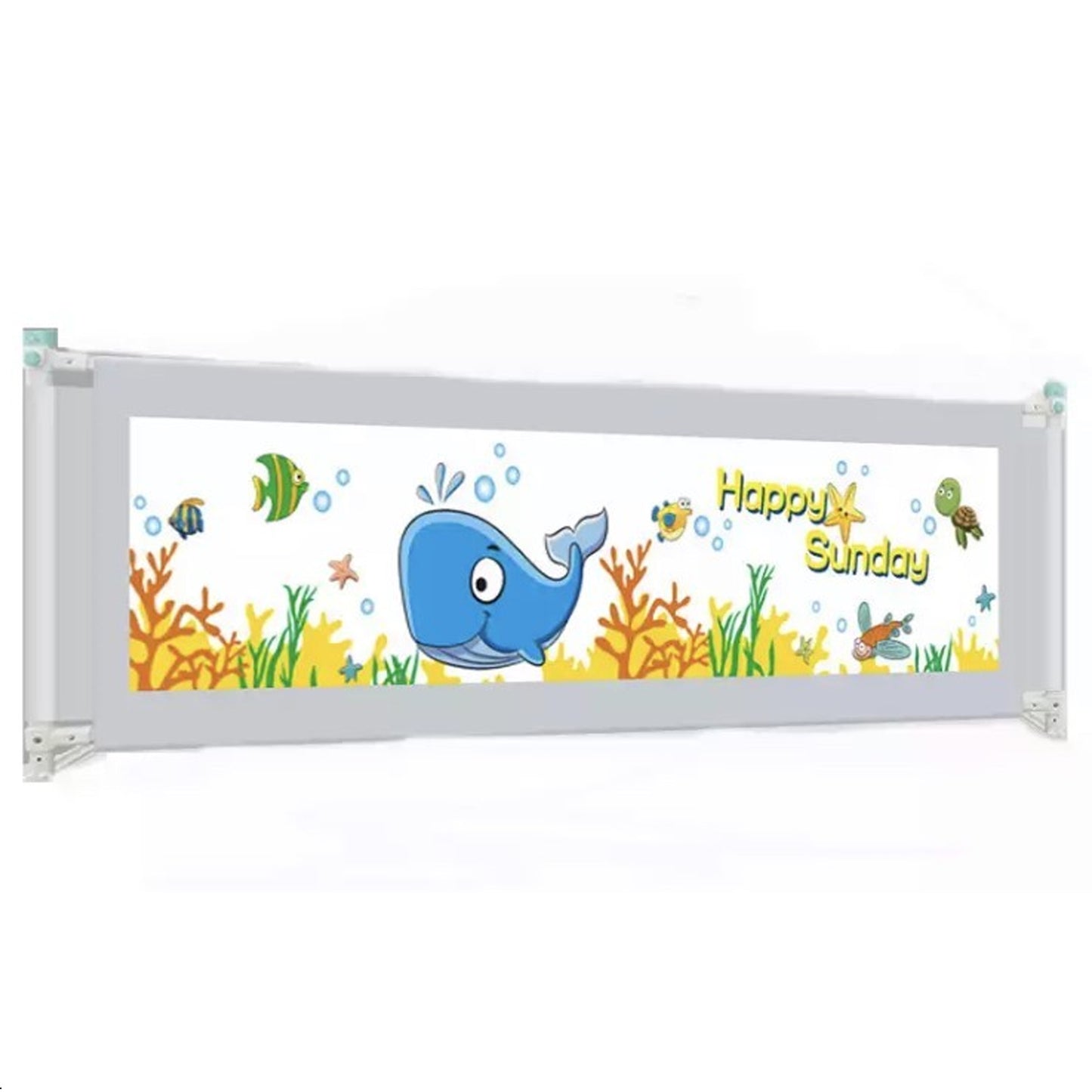 Baranda De Cama Seguridad Bebe Plegable 180cm Gris
