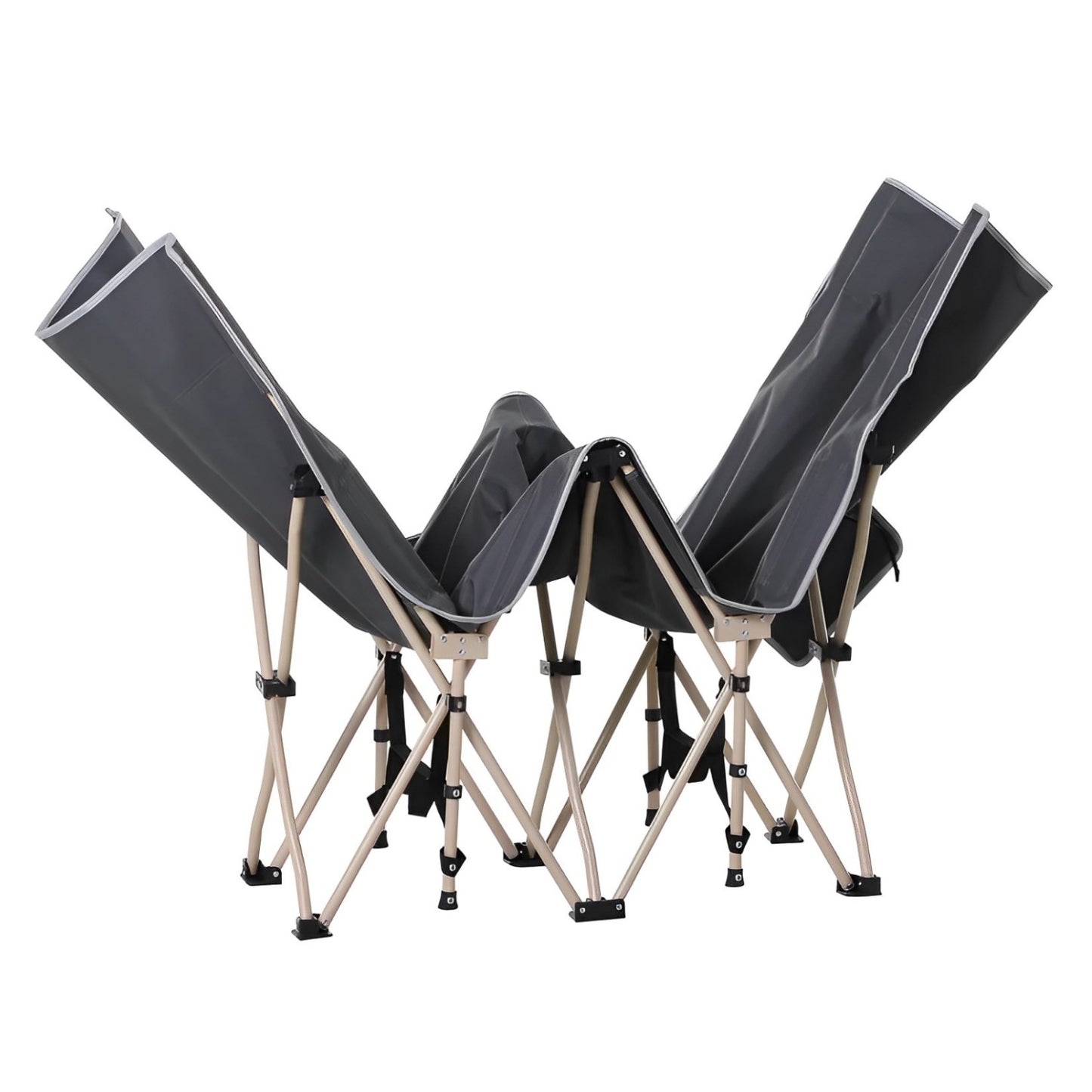 Catre Cama Camping Plegable Con Bolso Gris