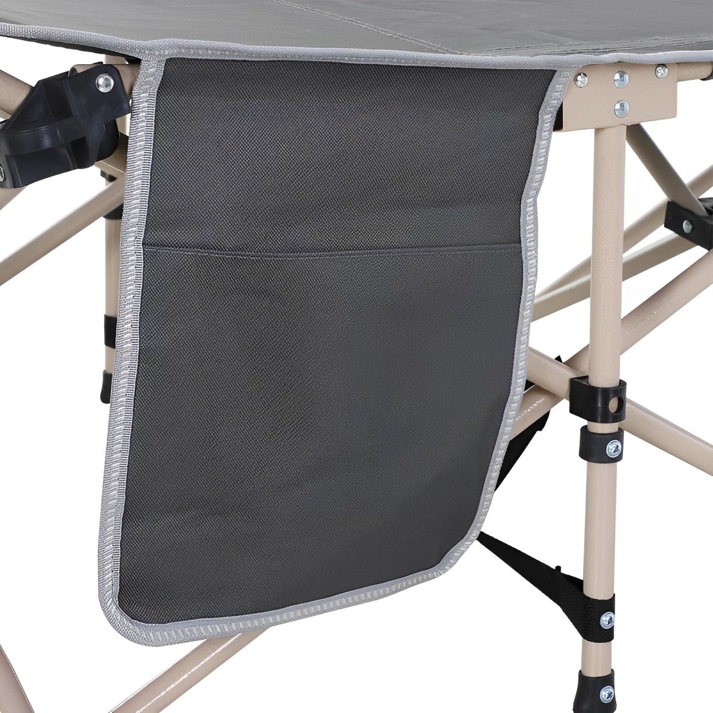 Catre Cama Camping Plegable Con Bolso Gris
