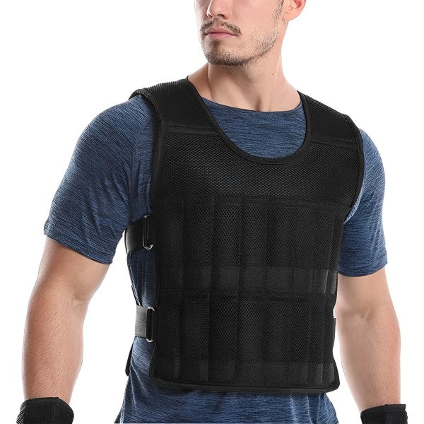 Chaleco de Peso 10Kg Lastre Ajustable Pro Entrenamiento
