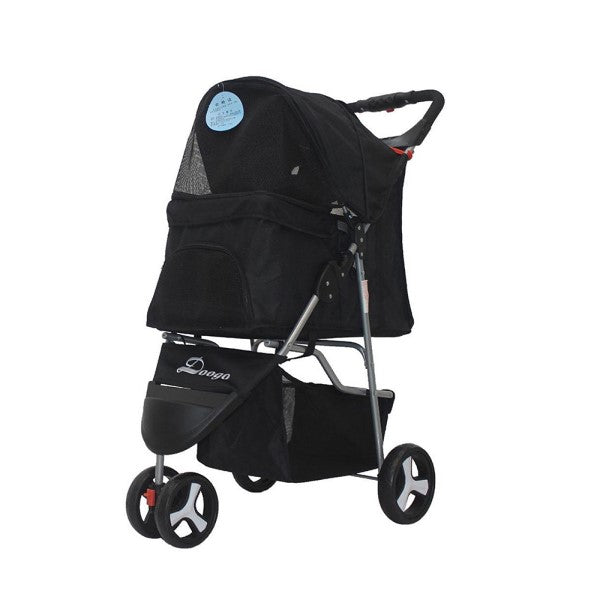 Coche Paseo Mascota 3 Ruedas Negro