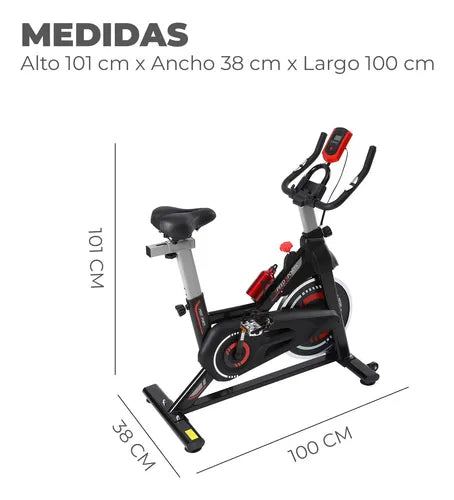 Bicicleta Spinning Estática Q6 Pro 6 Kg Con Monitor