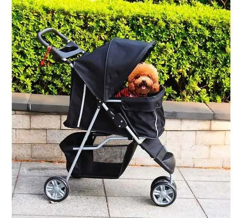 Coche Paseo Mascota 3 Ruedas Negro
