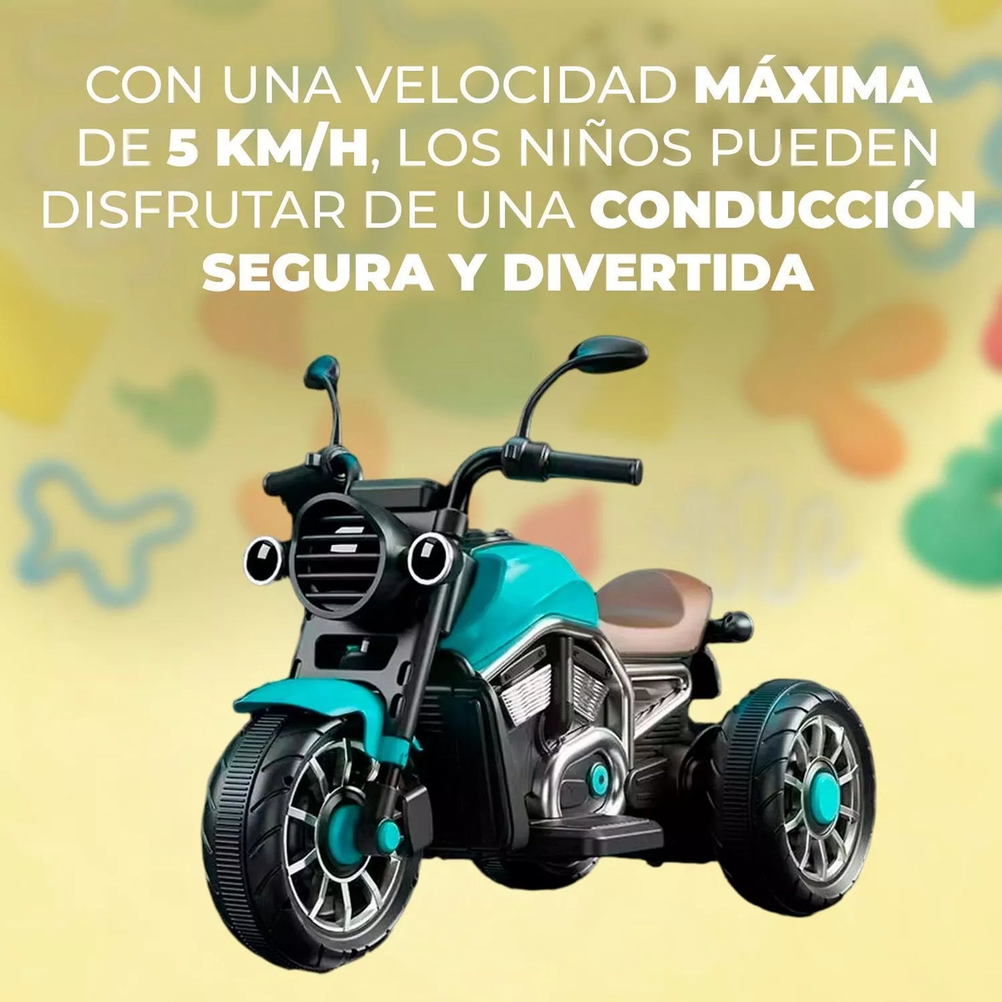 Moto Eléctrica Para Niños Motocicleta Clásica Luz Y Sonidos Calipso