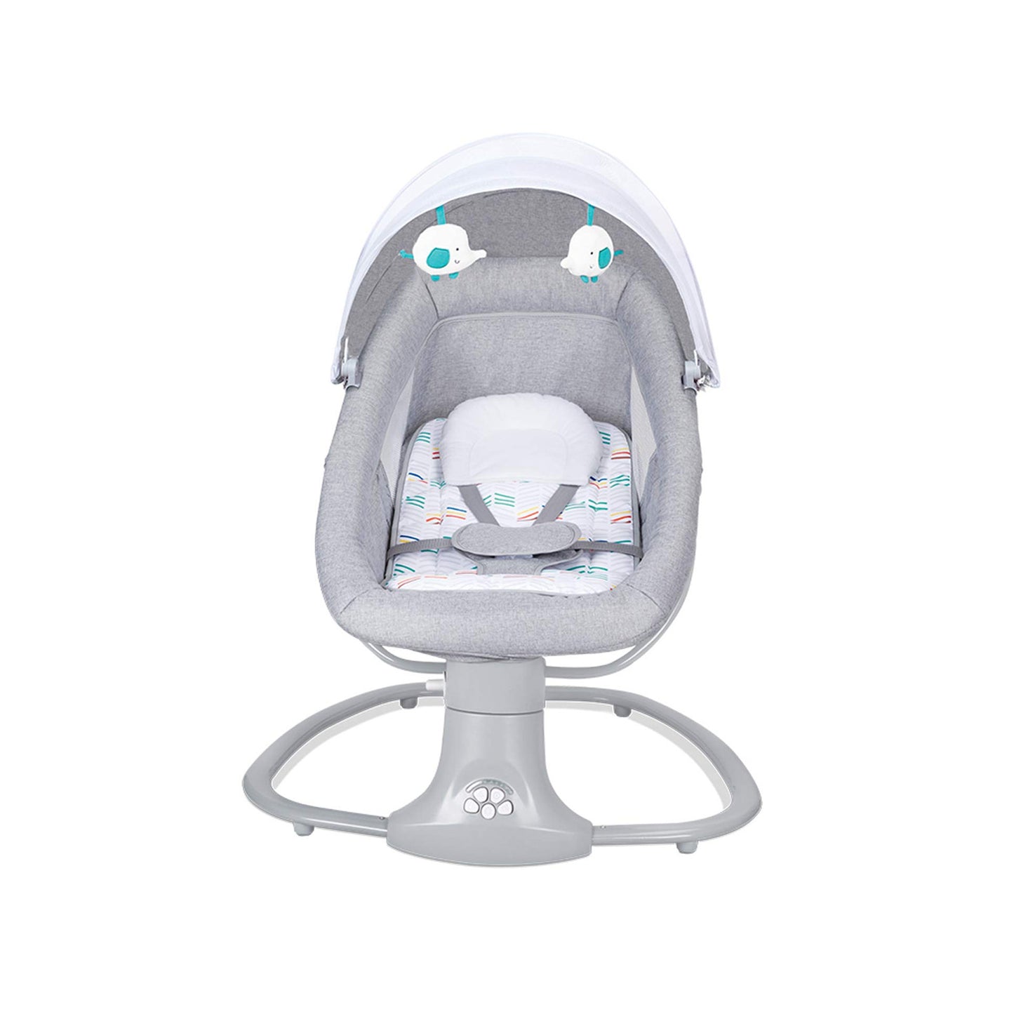 Silla Mecedora/ Columpio Bebe Inteligente Con Bluetooth Color Gris Liso