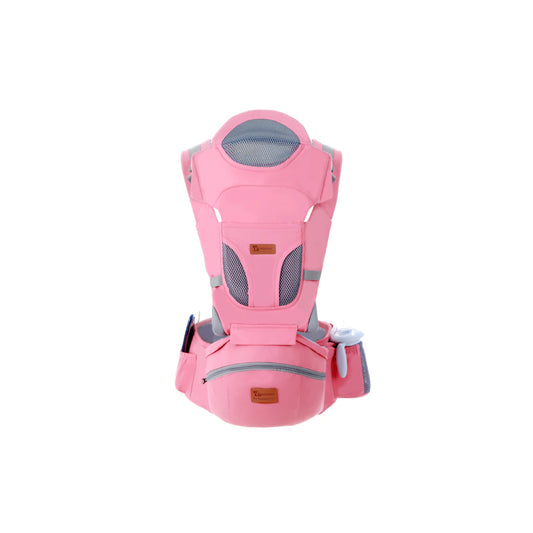 Portabebés Ergonómico Con Soporte Y Bolso Rosado