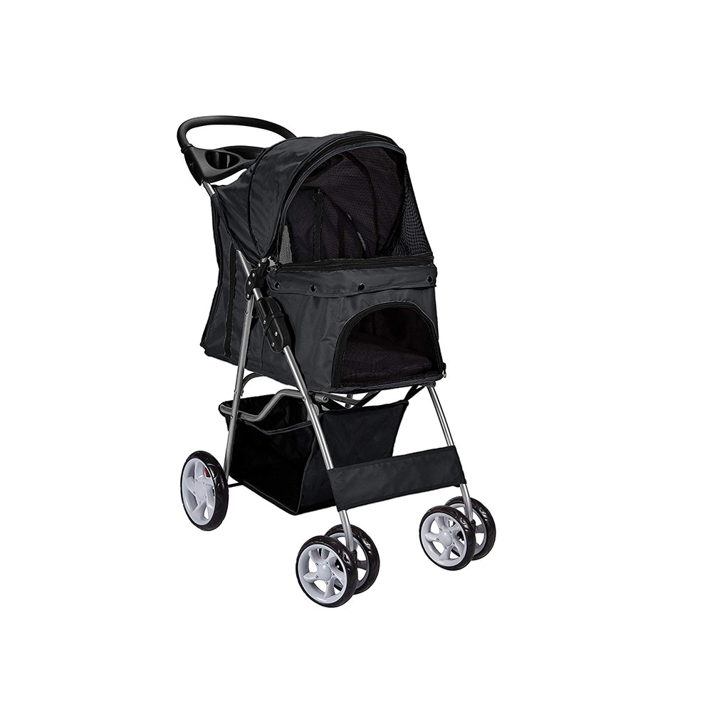 Coche Para Mascotas De 4 Ruedas Negro