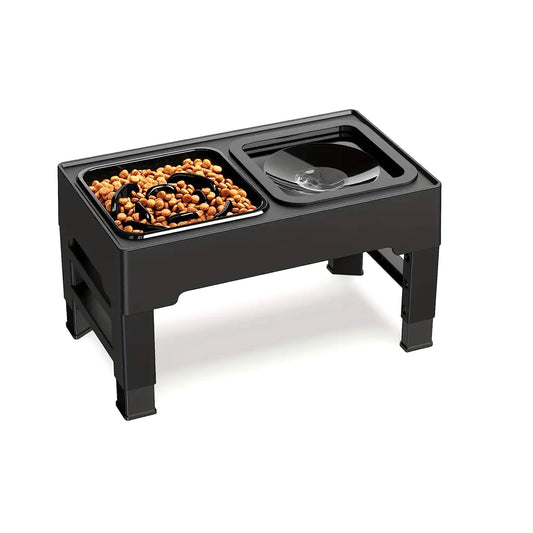 Plato de comida anti derrame y ajustable para mascotas