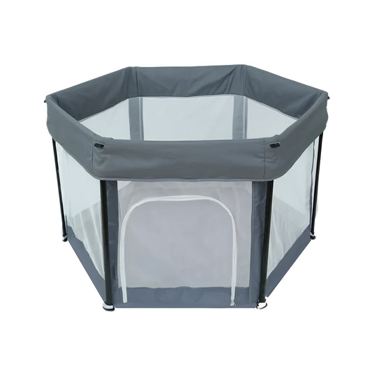 Corral Plegable Infantil Portátil Gris