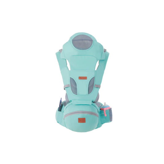Portabebés Ergonómico Con Soporte Y Bolso Celeste