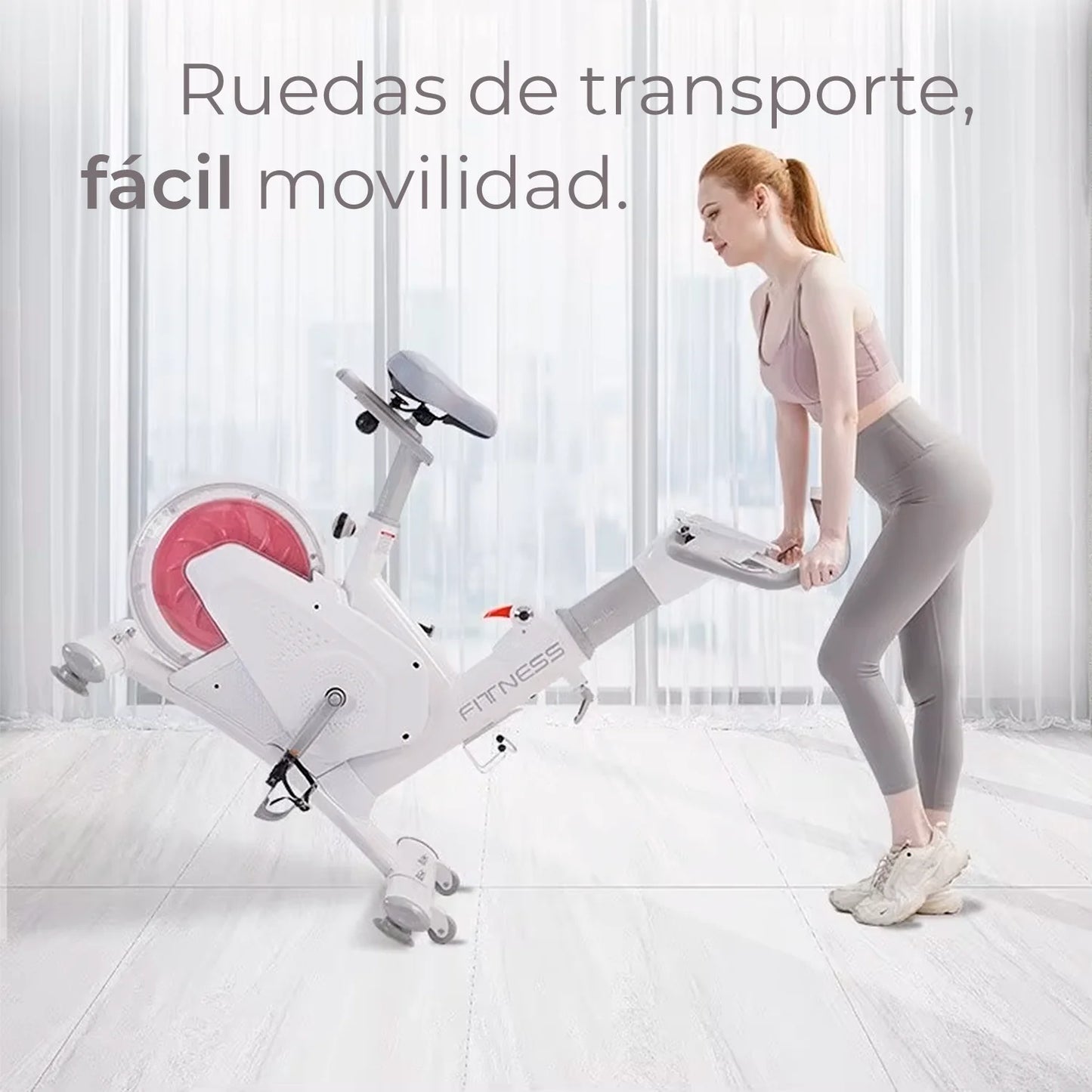 Bicicleta Spinning Magnetica K11 8 kg 8 Niveles Silenciosa Monitor LCD Freno Rapido 130 kg