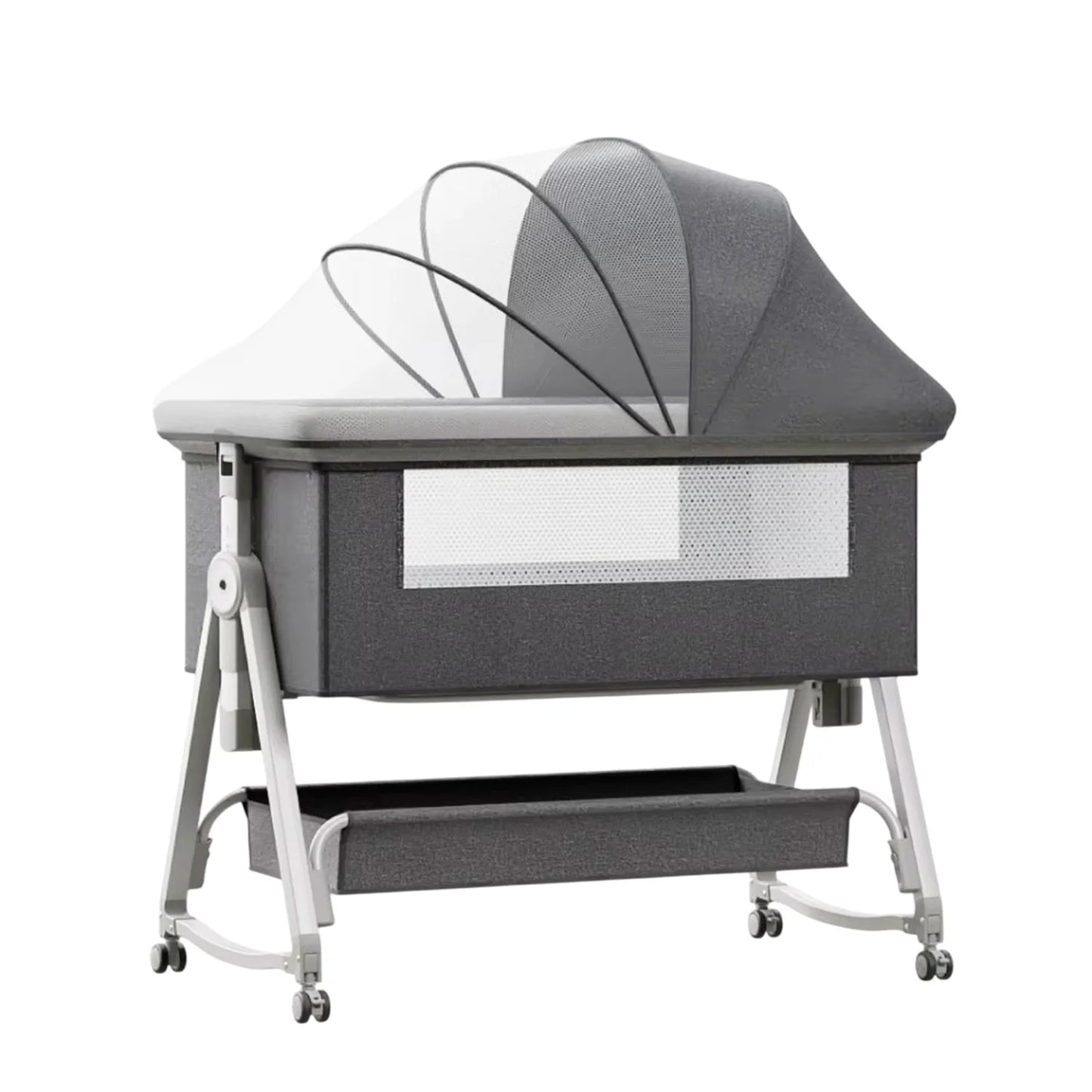 Cuna Colecho Moises Bebe Mecedora 6 Alturas Safe&soft Gris claro