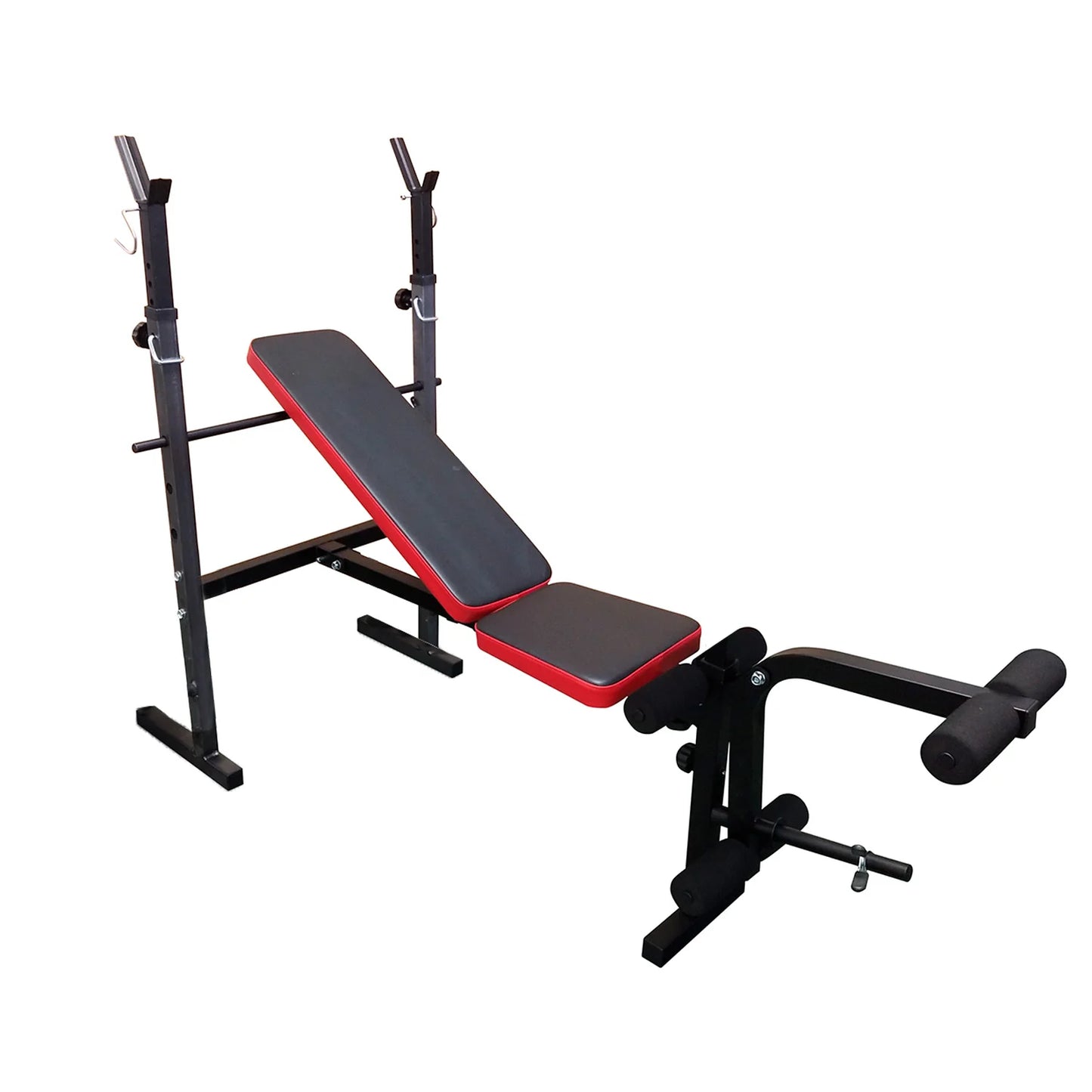 Banco Press Banca Multifuncional Inclinable con Soporte Piernas Barra Ajustable 120 kg