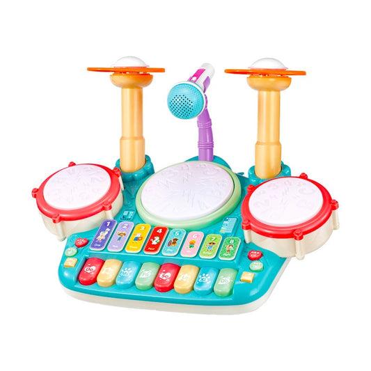 Batería Juguete Piano Musical Didáctico 5 En 1 Micrófono