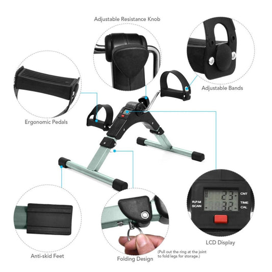 Pedalera Mini Bici Entrenamiento Manos Y Pies Con Contador