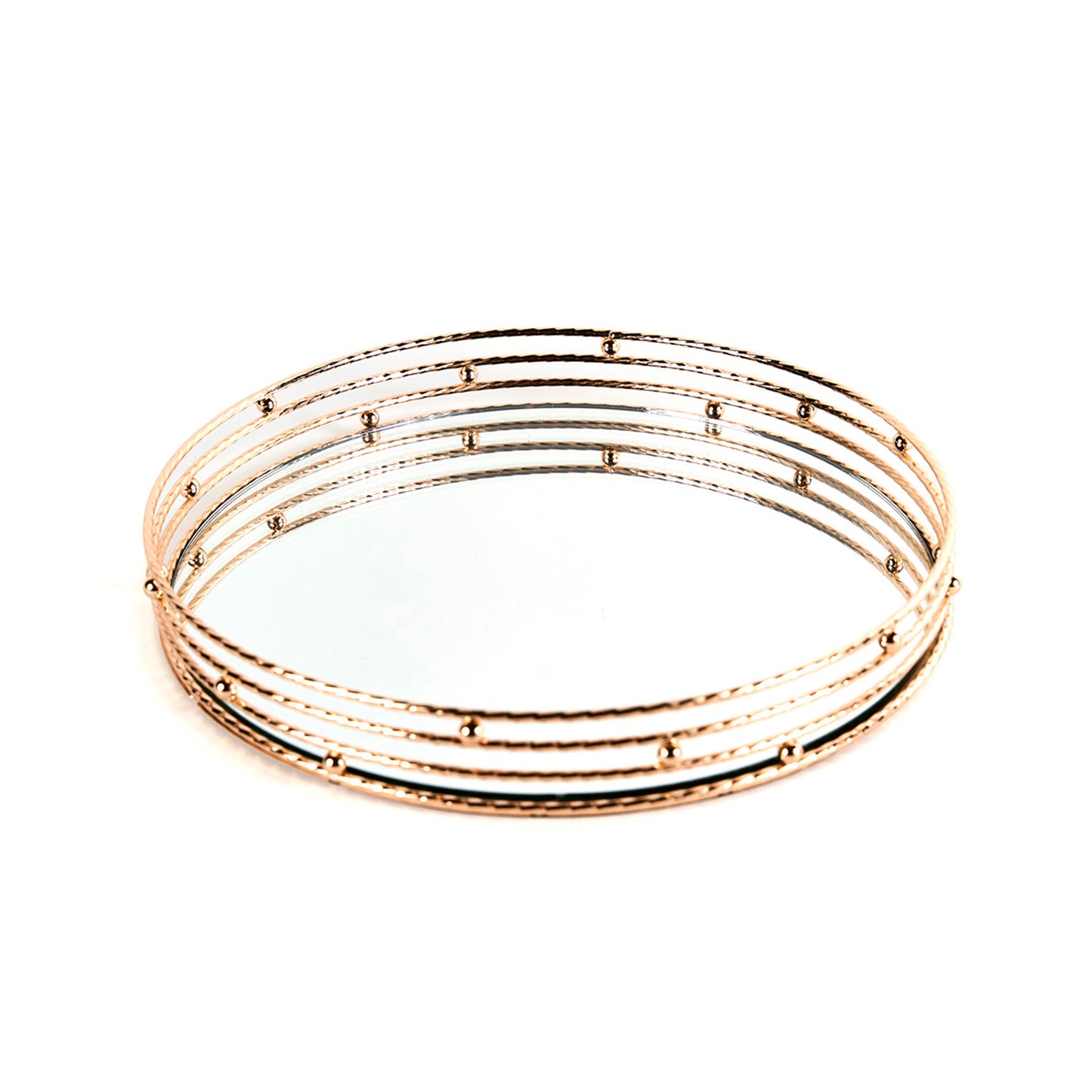 Bandeja Decorativa Circular Golden 28 Cm