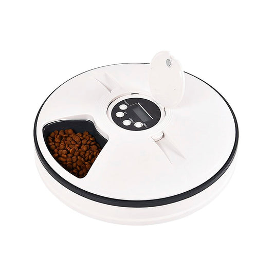 Dosificador automático para mascotas con temporizador, Para 6 comidas
