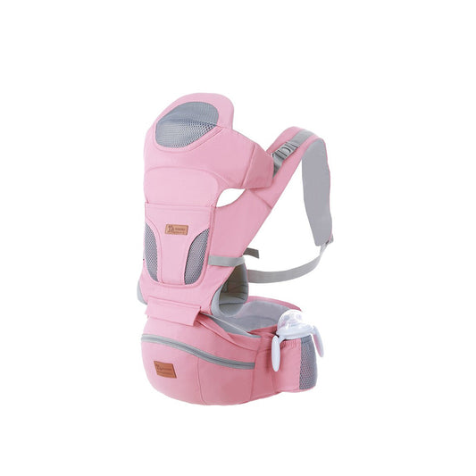 Portabebés Ergonómico Con Soporte Y Bolso Rosado
