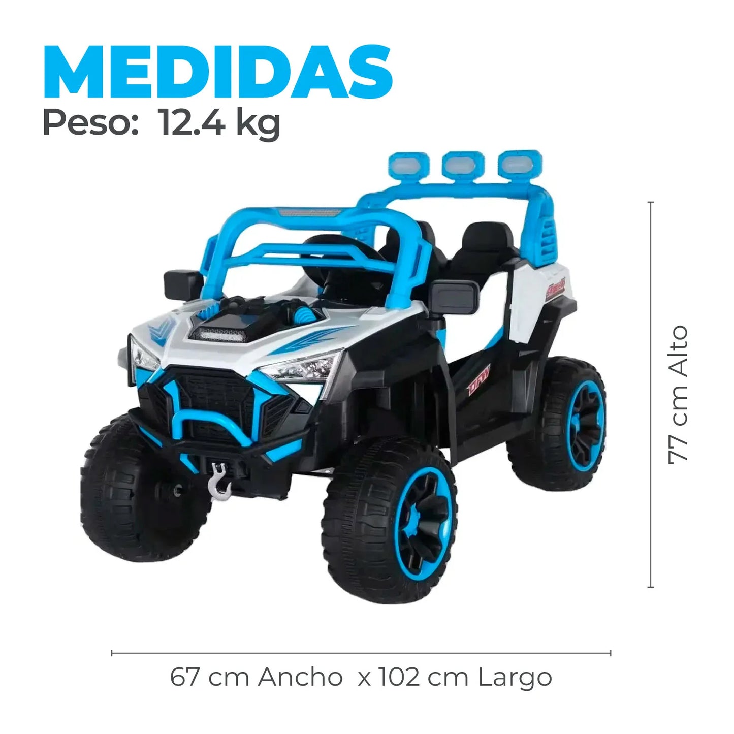 Jeep Eléctrico Infantil 4x4 Con Luces Led Sonido y Control