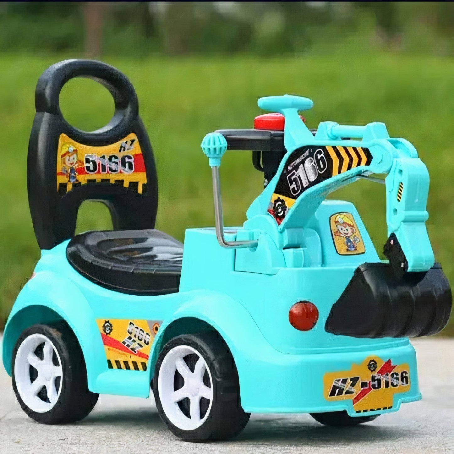 Correpasillos Andador Excavadora Luces Y Sonidos Celeste